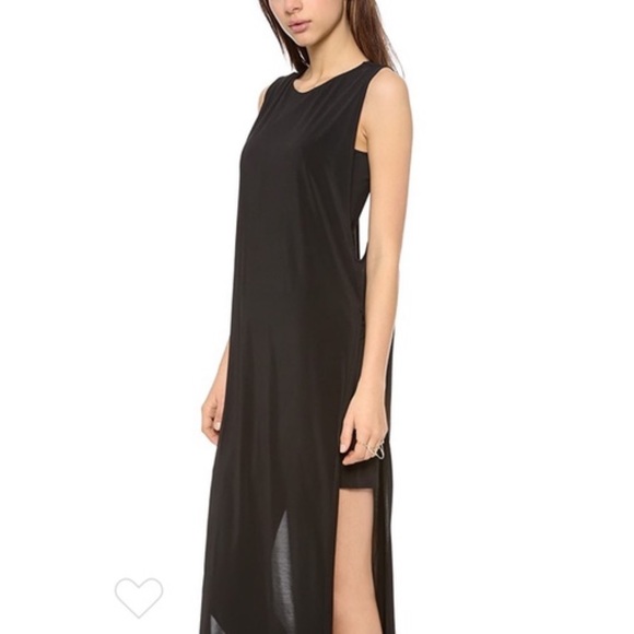 Helmut Lang | Brand New High Slit Cutout Maxi Black Dress | Size M - Picture 2 of 11